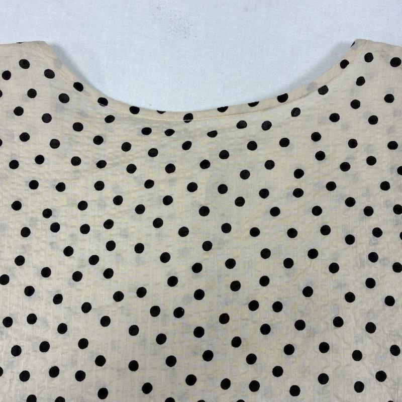 古着 USED ワンピース ロングスカート somewear clothing サムウェアクロージング 2way フレンチ スリーブ ノーカラー 水玉 ドット ロング ワンピース - ドット ベージュ / ベージュ / beige X 黒 / ブラック / black レディース USED 古着 中古 50138446