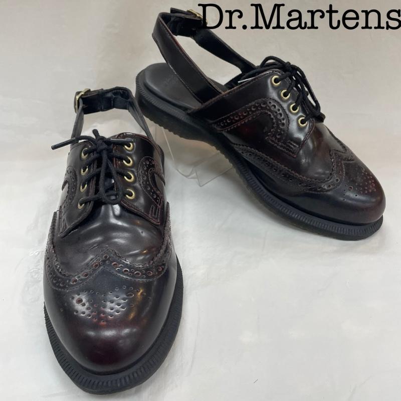 ドクターマーチン Dr.Martens スリッポン スリッポン AW006 CK 11 S GEORGIANA 4ホール レザー バック ストラップ ブローグ シューズ バーガンディ UK：6 えんじ / ワインレッド / dark red レディース USED 古着 中古 50138457