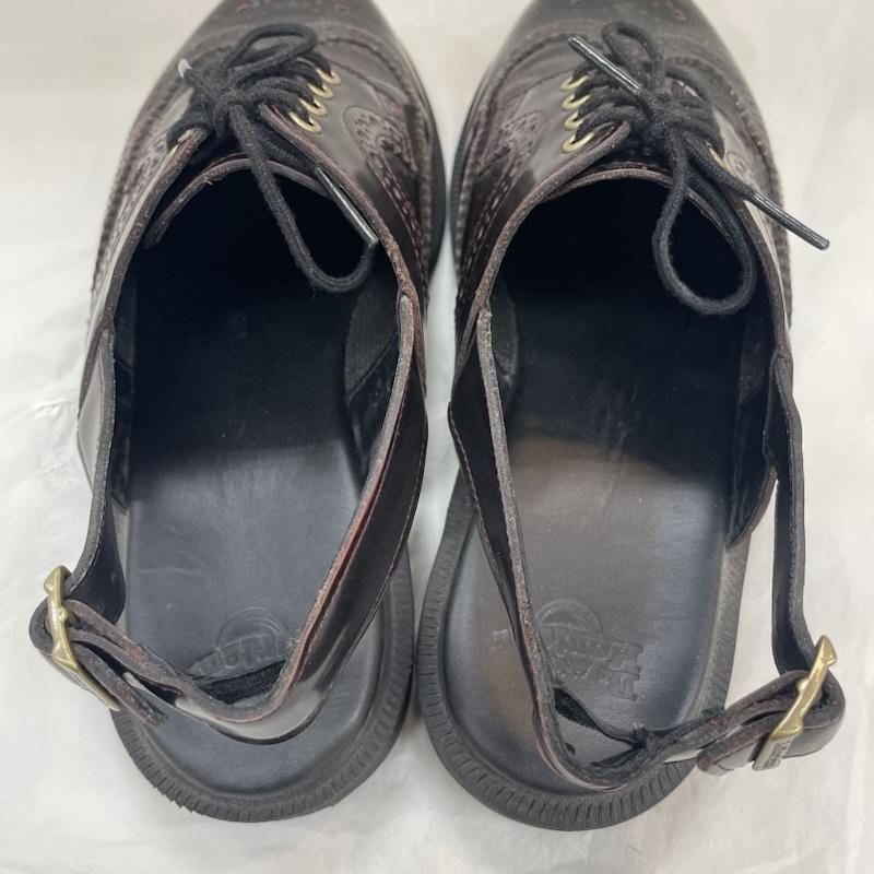 ドクターマーチン Dr.Martens スリッポン スリッポン AW006 CK 11 S GEORGIANA 4ホール レザー バック ストラップ ブローグ シューズ バーガンディ UK：6 えんじ / ワインレッド / dark red レディース USED 古着 中古 50138457