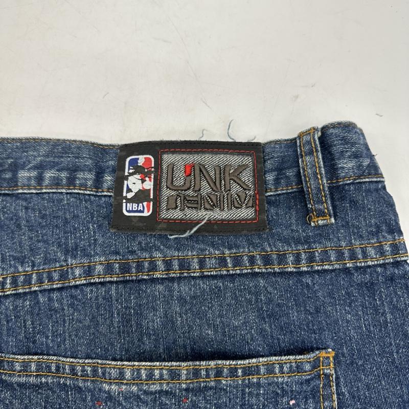 古着 USED パンツ デニム、ジーンズ W44 UNK DENIM NBA 極太 バギー デニム パンツ Cavaliers キャバリアーズ レブロン ジェームズ 44インチ インディゴ / インディゴ / Indigo メンズ USED 古着 中古 50138496
