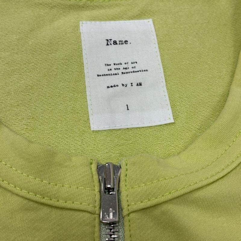 ネーム Name. Tシャツ 半袖 18ss ハーフジップ クルーネック オーバーサイズ Tシャツ 1 黄緑 / イエローグリーン / メンズ USED 古着 中古 50138507