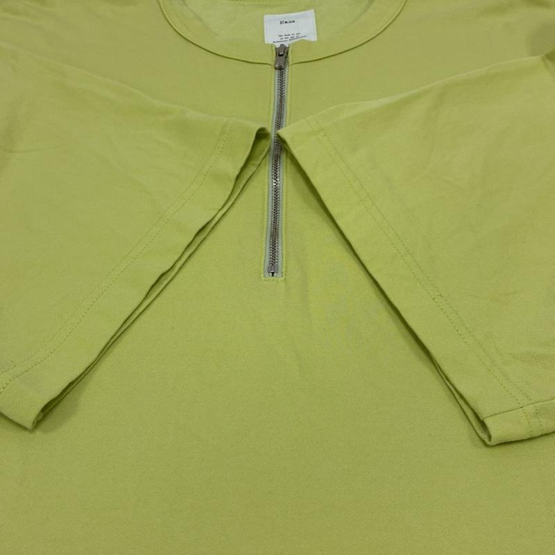 ネーム Name. Tシャツ 半袖 18ss ハーフジップ クルーネック オーバーサイズ Tシャツ 1 黄緑 / イエローグリーン / メンズ USED 古着 中古 50138507