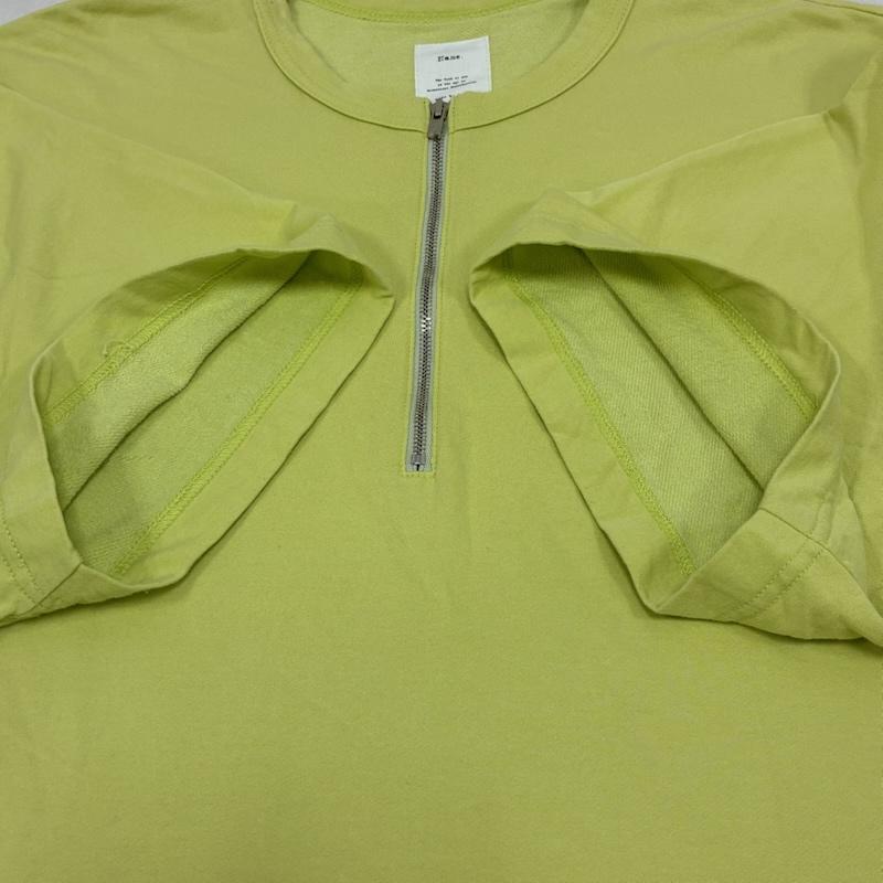 ネーム Name. Tシャツ 半袖 18ss ハーフジップ クルーネック オーバーサイズ Tシャツ 1 黄緑 / イエローグリーン / メンズ USED 古着 中古 50138507