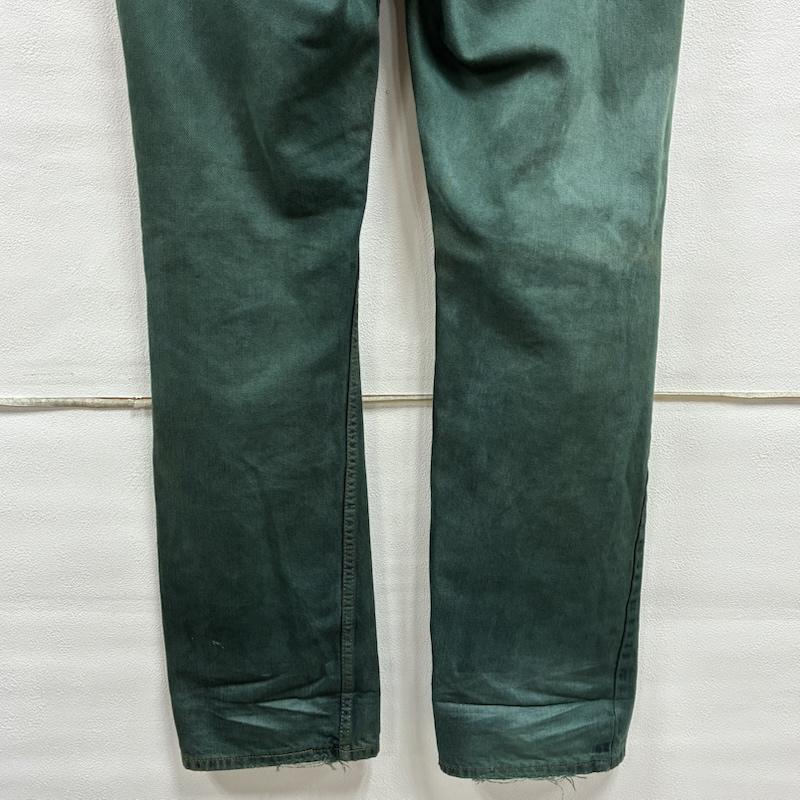 リーバイス Levi s パンツ デニム、ジーンズ 505 レギュラーフィット 00 s 2007年製 後染め カラー デニム パンツ 36インチ ワンポイント X ロゴ、文字 緑 / グリーン / green メンズ USED 古着 中古 50138516
