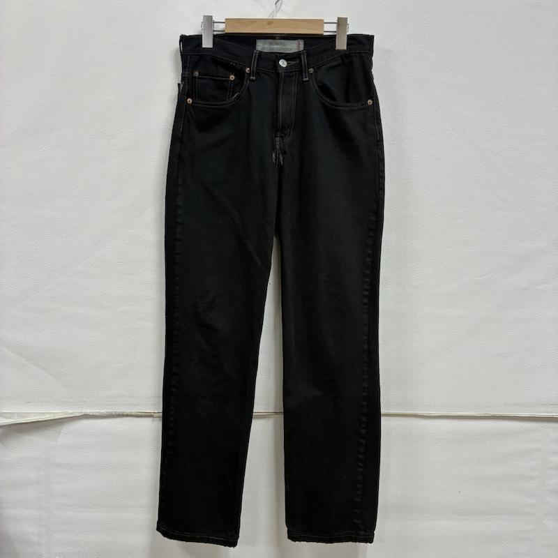 リーバイス Levi s パンツ デニム、ジーンズ 00 s スリムフィット 後染め ブラックデニム ジップフライ 実寸30インチ - ワンポイント X ロゴ、文字 黒 / ブラック / black メンズ USED 古着 中古 50138517