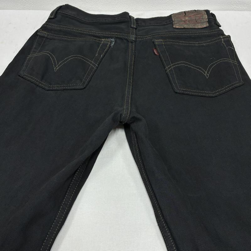 リーバイス Levi s パンツ デニム、ジーンズ 00 s スリムフィット 後染め ブラックデニム ジップフライ 実寸30インチ - ワンポイント X ロゴ、文字 黒 / ブラック / black メンズ USED 古着 中古 50138517
