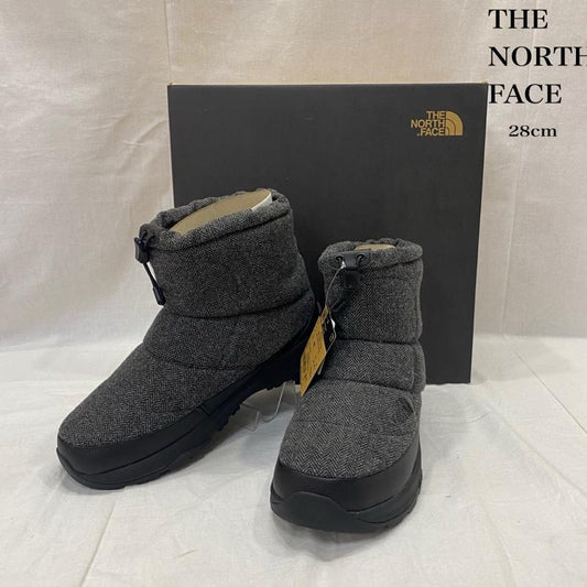 ザノースフェイス THE NORTH FACE ブーツ ショートブーツ NF52273 ヌプシ ブーティ ウォータープルーフ VII ショート WB(ウールブラック×TNFブラック) US10/28cm US：10 ロゴ、文字 黒 / ブラック / black X チャコールグレー / チャコールグレー / メンズ USED 古着 中古 50138543