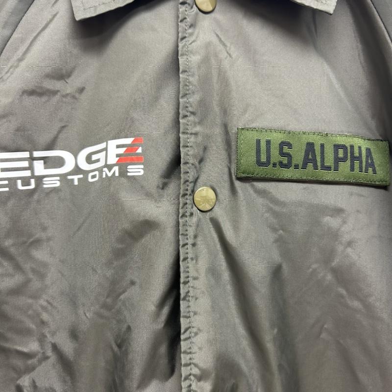 アルファ ALPHA ジャケット、上着 ジャンパー、ブルゾン コーチジャケット プリント EDGE CUSTOMES Luxz EDGE CUSTOMS S プリント カーキ / カーキ / khaki メンズ USED 古着 中古 50138556