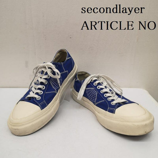 古着 USED スニーカー スニーカー secondlayer ARTICLE NO.コラボ 1007 LO-CUT スニーカー US：8 青 / ブルー / blue メンズ USED 古着 中古 50138579