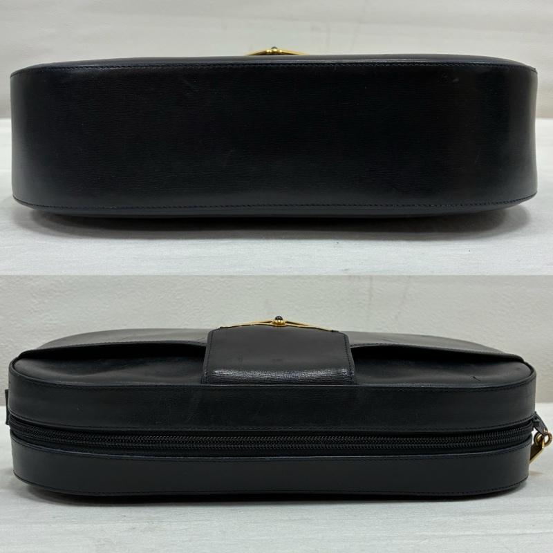 カルティエ Cartier ショルダーバッグ ショルダーバッグ オールド サファイアライン レザー ショルダーバッグ 斜め掛け クロスボディ ゴールド金具 - 紺 / ネイビー / navy X 金 / ゴールド / gold color レディース USED 古着 中古 50138585