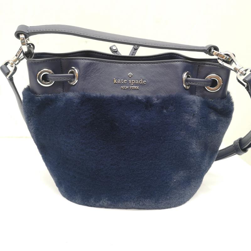 ケイトスペード Kate Spade ショルダーバッグ ショルダーバッグ フランシー バケット バッグ 2way ショルダー ハンド ファー - 紺 / ネイビー / navy レディース USED 古着 中古 50138627