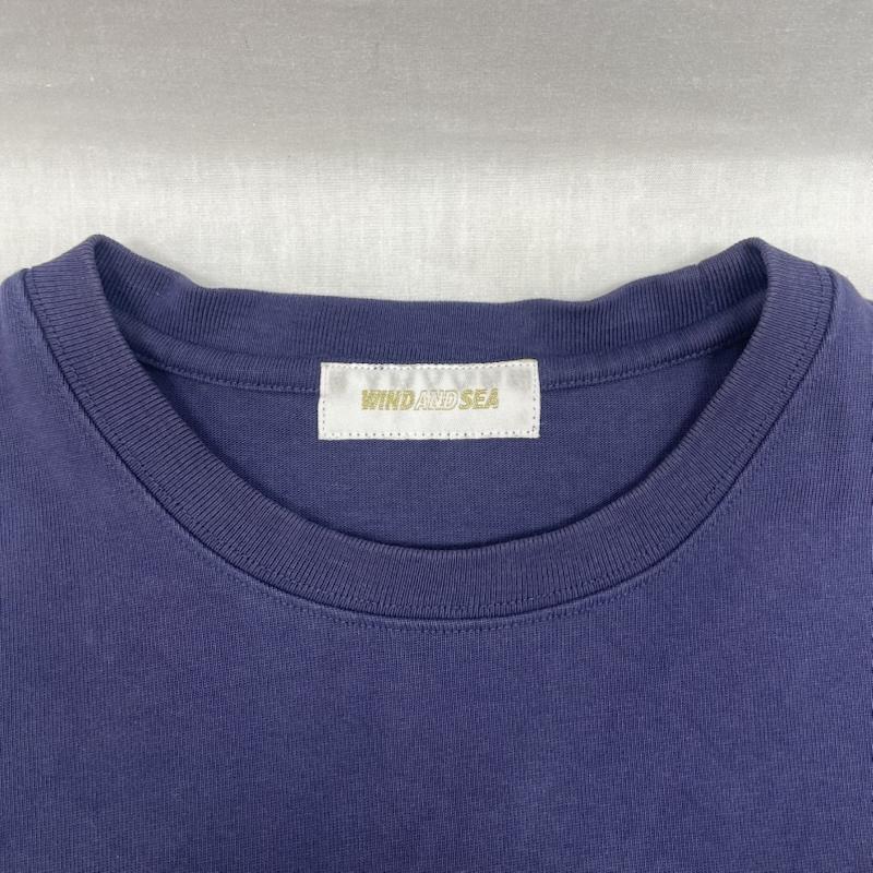 ウィンダンシー WIND AND SEA Tシャツ 半袖 WDS-SEA-22S-02 S/S T-SHIRT ロゴ プリント Navy-Sand NVY ネイビー コットン L 紺 / ネイビー / navy メンズ USED 古着 中古 50138669