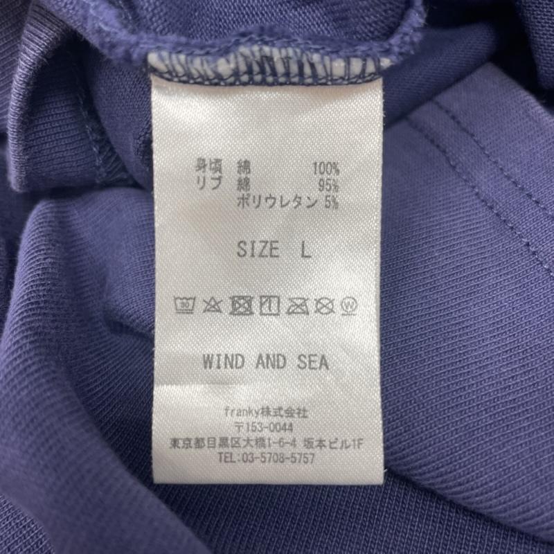ウィンダンシー WIND AND SEA Tシャツ 半袖 WDS-SEA-22S-02 S/S T-SHIRT ロゴ プリント Navy-Sand NVY ネイビー コットン L 紺 / ネイビー / navy メンズ USED 古着 中古 50138669