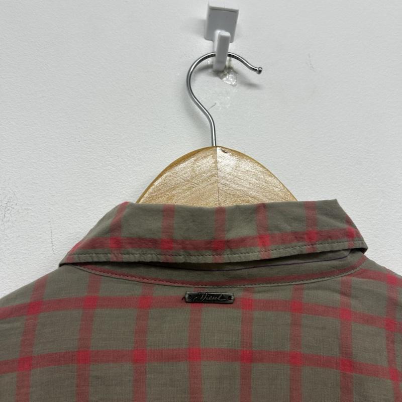 ディーゼル DIESEL シャツ、ブラウス 長袖 DISEL チェックシャツ ダブルポケット XS チェック 桃 / ピンク / pink X ベージュ / ベージュ / beige レディース USED 古着 中古 50138693