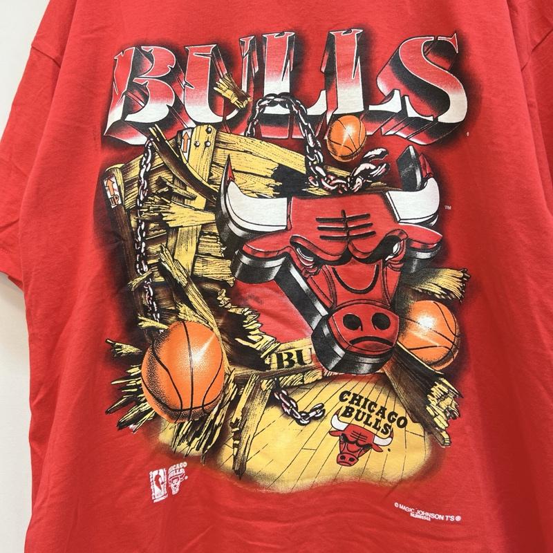 ヴィンテージ VINTAGE Tシャツ 半袖 90s NBA CHICAGO BULLS シカゴブルズ Tシャツ USA製 L 赤 / レッド / red メンズ USED 古着 中古 50138695
