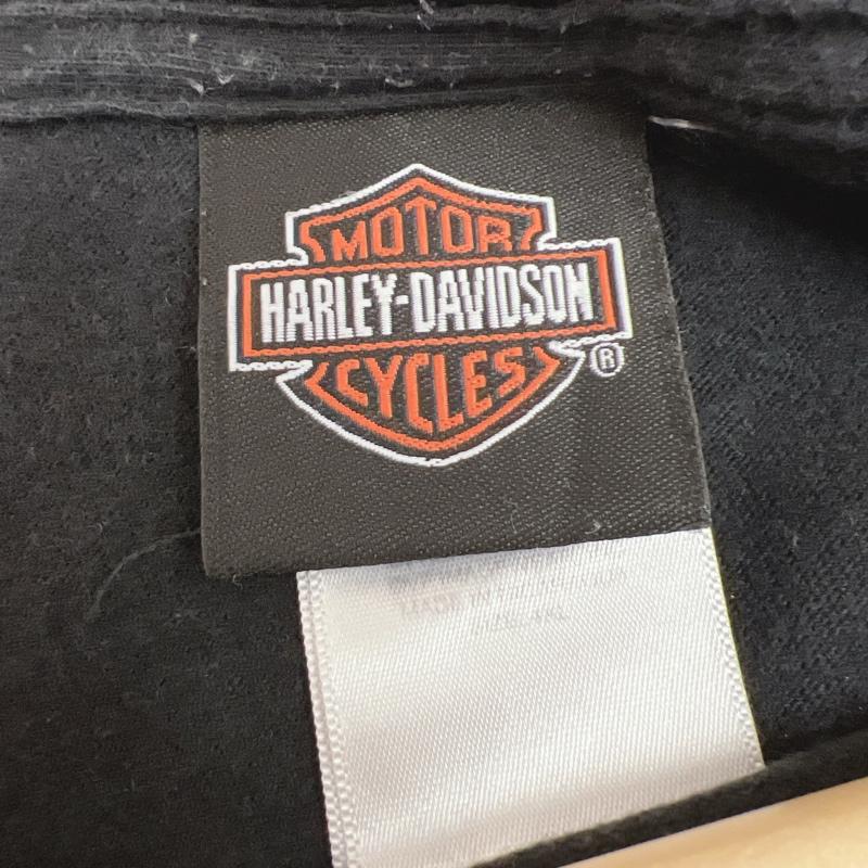 ハーレーダビッドソン Harley-Davidson Tシャツ 半袖 両面プリント スカル Ｔシャツ ビッグサイズ 4XL - 黒 / ブラック / black メンズ USED 古着 中古 50138711