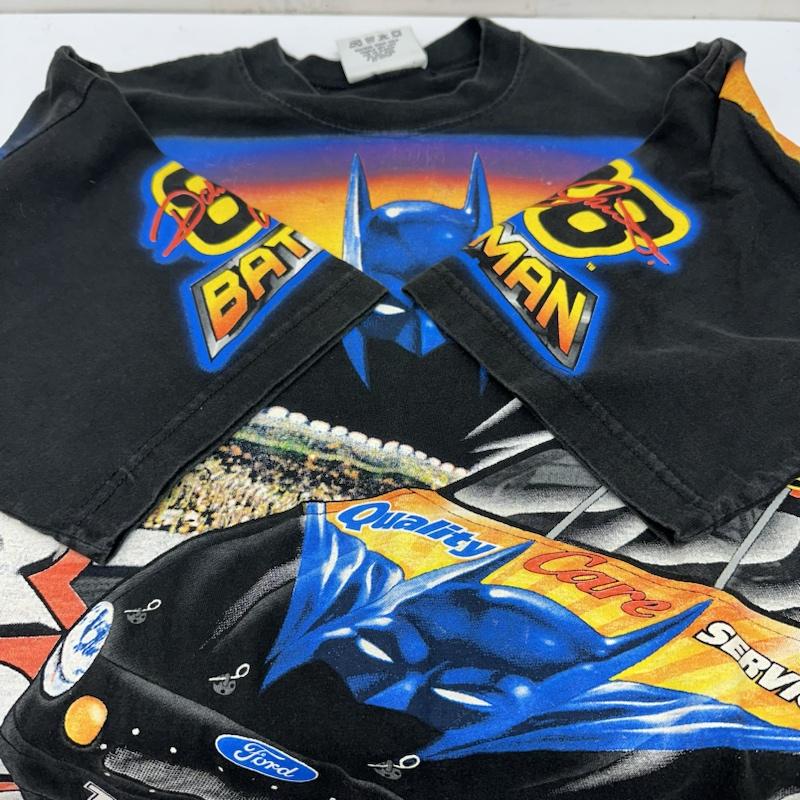 古着 USED Tシャツ 半袖 Chase Authentics 90s Batman NASCAR Racing Vintage バットマン プリント Tシャツ USA製 L 黒 / ブラック / black メンズ USED 古着 中古 50138720