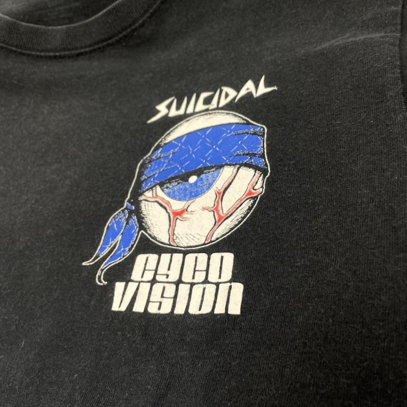 ヘインズ HANES Tシャツ 長袖 Suicidal Tendencies スイサイダルテンデンシーズ 00 s 4面プリント バンドT ロックT S ロゴ、文字 X プリント 黒 / ブラック / black メンズ USED 古着 中古 50138734