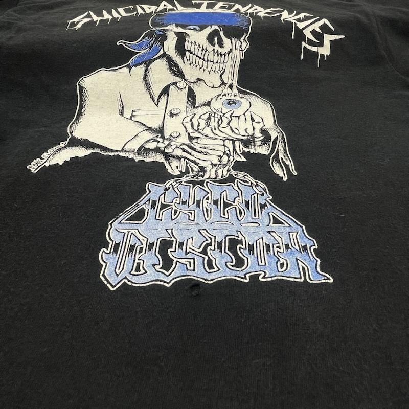 ヘインズ HANES Tシャツ 長袖 Suicidal Tendencies スイサイダルテンデンシーズ 00 s 4面プリント バンドT ロックT S ロゴ、文字 X プリント 黒 / ブラック / black メンズ USED 古着 中古 50138734