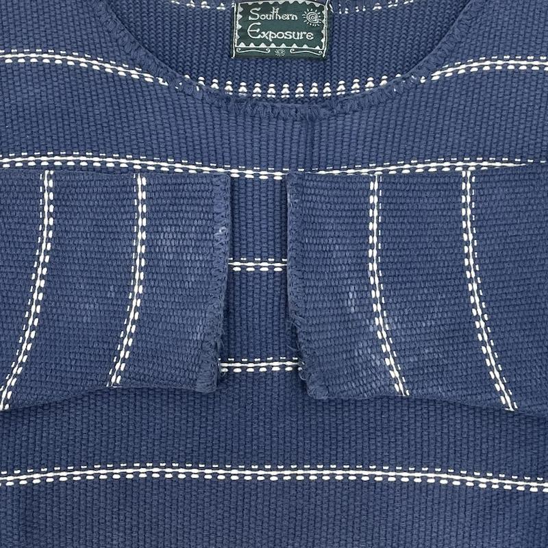 古着 USED ニット、セーター 長袖 24502 Southern Exposure コットン ラミー ニット NVY ネイビー - 紺 / ネイビー / navy X 白 / ホワイト / white レディース USED 古着 中古 50138754