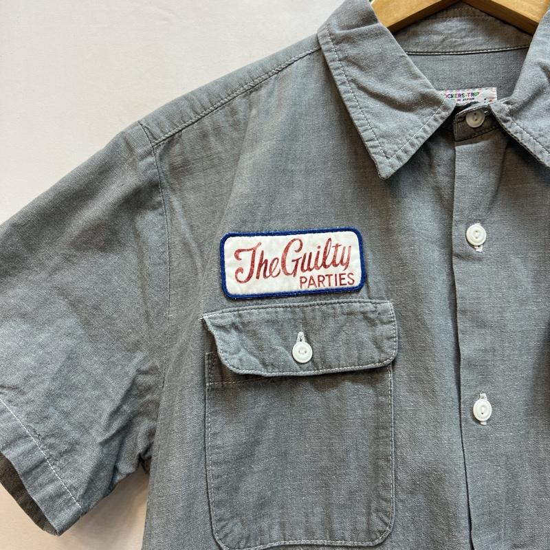 ワコマリア WACKO MARIA シャツ、ブラウス 半袖 バニーガール 刺繍 ワッペン ワークシャツ M 灰 / グレー / gray メンズ USED 古着 中古 50138780