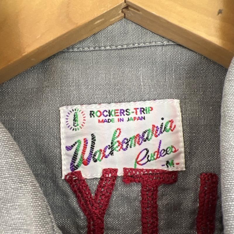 ワコマリア WACKO MARIA シャツ、ブラウス 半袖 バニーガール 刺繍 ワッペン ワークシャツ M 灰 / グレー / gray メンズ USED 古着 中古 50138780
