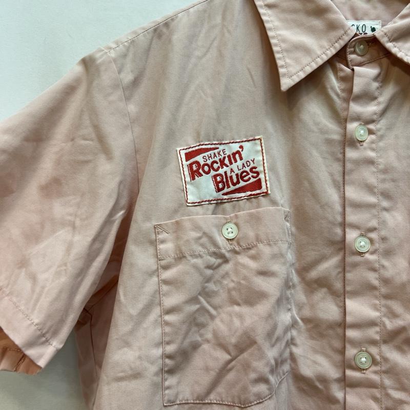 ワコマリア WACKO MARIA シャツ、ブラウス 半袖 バック刺繍 ワークシャツ S 桃 / ピンク / pink メンズ USED 古着 中古 50138781
