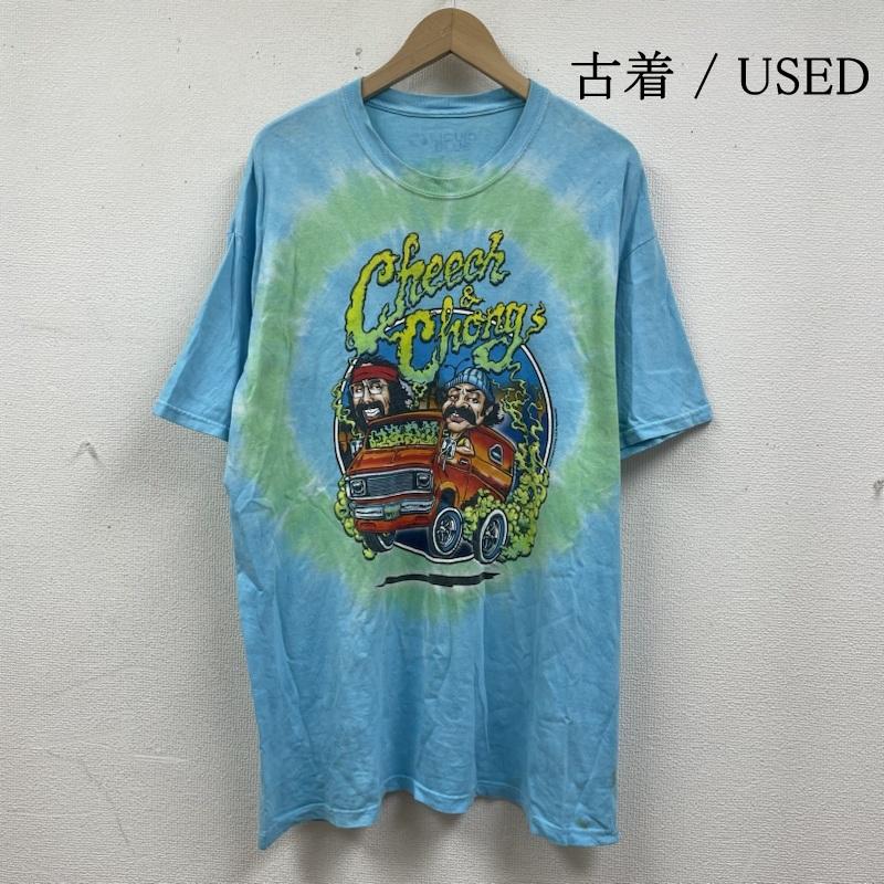 古着 USED Tシャツ 半袖 LIQUID BLUE SMOKIN RIDE CHEECH&CHONG チーチ チョン スモーキンライド 半袖 Tシャツ タイダイ the back drop XL ロゴ、文字 X  X プリント マルチカラー / マルチカラー / multicolor メンズ USED 古着 中古 50138802