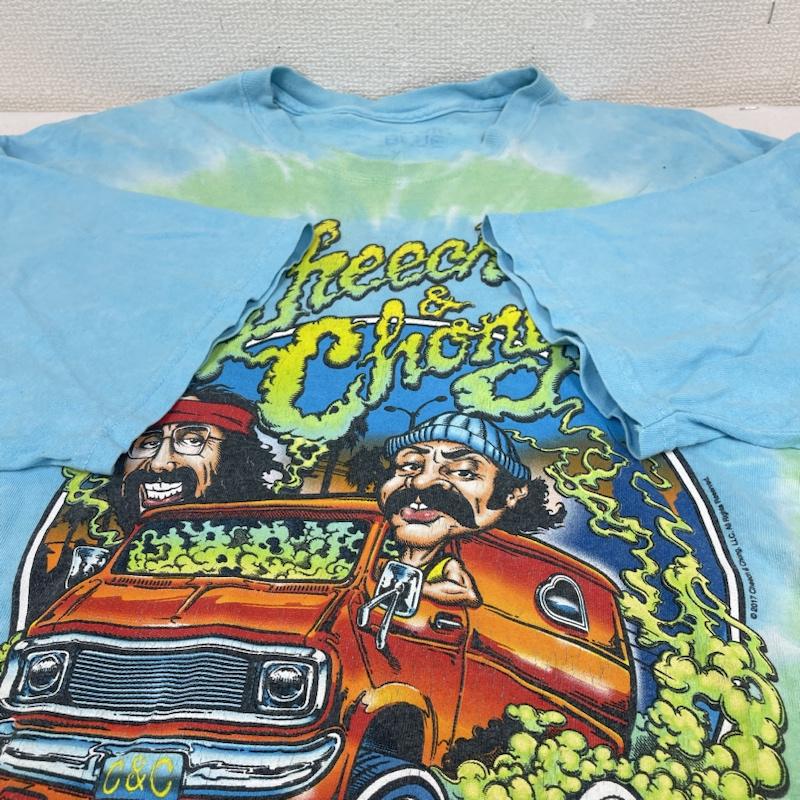 古着 USED Tシャツ 半袖 LIQUID BLUE SMOKIN RIDE CHEECH&CHONG チーチ チョン スモーキンライド 半袖 Tシャツ タイダイ the back drop XL ロゴ、文字 X  X プリント マルチカラー / マルチカラー / multicolor メンズ USED 古着 中古 50138802