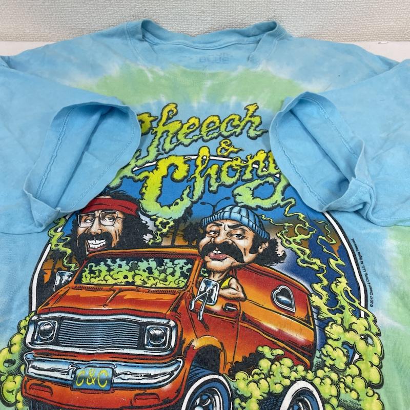 古着 USED Tシャツ 半袖 LIQUID BLUE SMOKIN RIDE CHEECH&CHONG チーチ チョン スモーキンライド 半袖 Tシャツ タイダイ the back drop XL ロゴ、文字 X  X プリント マルチカラー / マルチカラー / multicolor メンズ USED 古着 中古 50138802