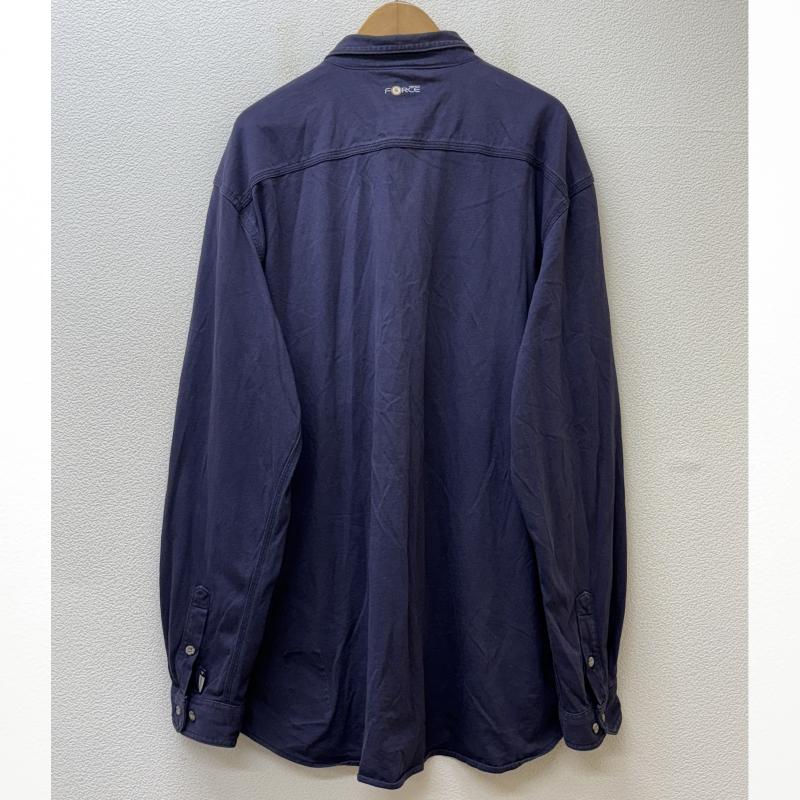 カーハート Carhartt シャツ、ブラウス 長袖 101698410 FORCE FR フレイムレジスタント ビッグサイズ PGE ロゴ 刺繍 長袖 ワーク シャツ 紺 ネイビー XXL 紺 / ネイビー / navy メンズ USED 古着 中古 50138844