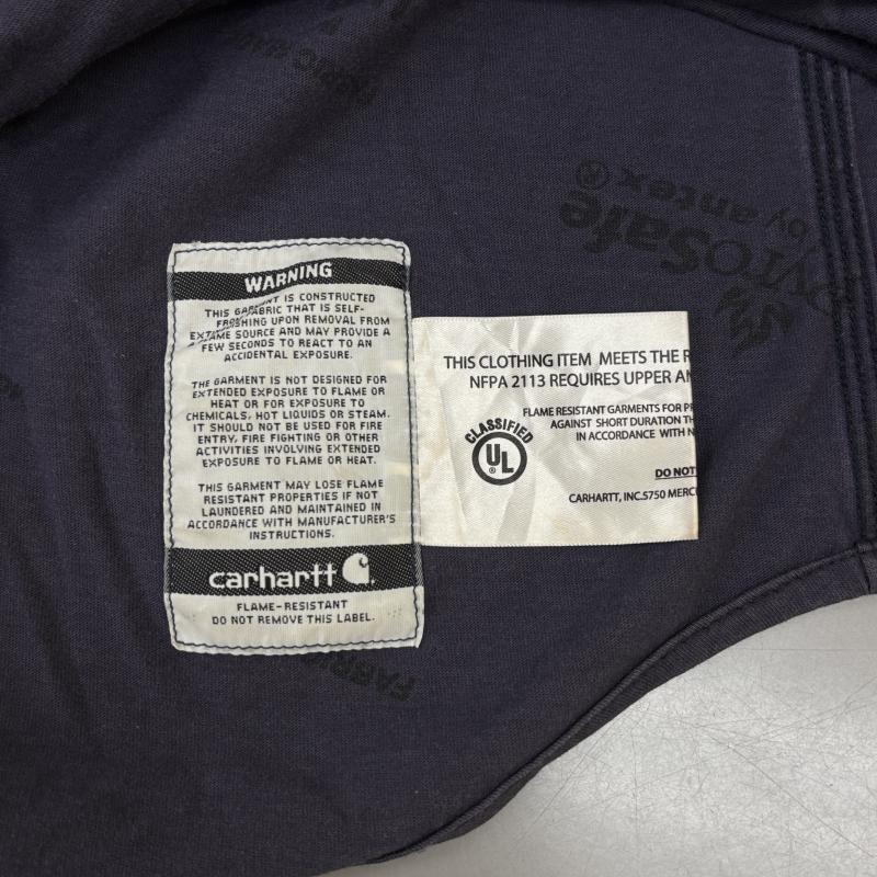 カーハート Carhartt シャツ、ブラウス 長袖 101698410 FORCE FR フレイムレジスタント ビッグサイズ PGE ロゴ 刺繍 長袖 ワーク シャツ 紺 ネイビー XXL 紺 / ネイビー / navy メンズ USED 古着 中古 50138844