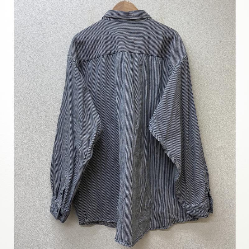 キイ KEY シャツ、ブラウス 長袖 LOT575.47 ビッグサイズ ヒッコリー ストライプ 長袖 ワーク シャツ 紺 白 ネイビー ホワイト XXL 紺 / ネイビー / navy X 白 / ホワイト / white メンズ USED 古着 中古 50138846