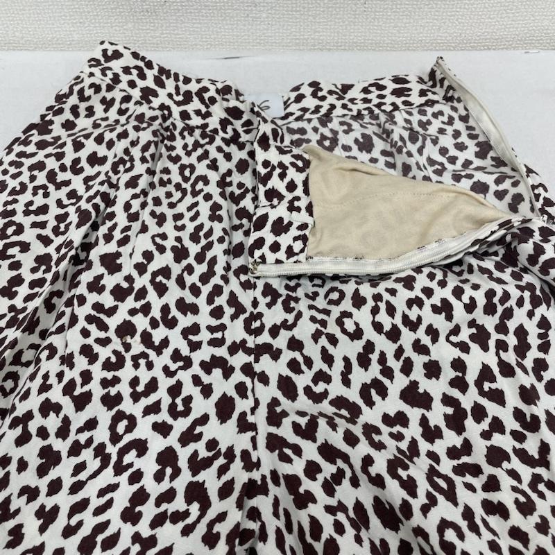 ロク 6BEAUTY&YOUTH パンツ ワークパンツ、ペインターパンツ LEOPARD PRINT PANTS レオパード ヒョウ柄 テーパード パンツ サイドファスナー リネン 麻 8614-202-0172 34 ヒョウ柄・レオパード柄 白 / ホワイト / white X 茶 / ブラウン / brown レディース USED 古着 中古 50138852