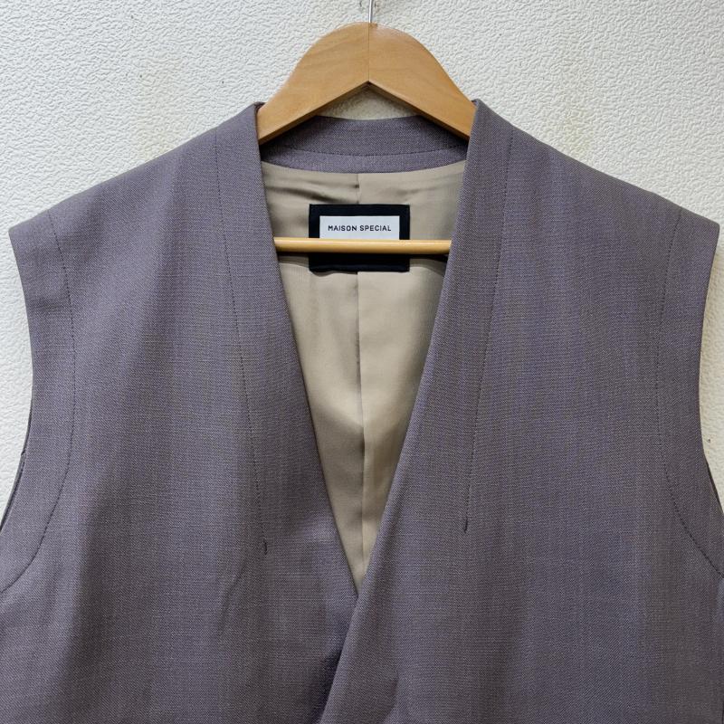 メゾンスペシャル MAISON SPECIAL ベスト ベスト 11241111506 Prime-Over Collarless Gilet オーバーサイズ ノーカラー ダブル ジレ ベスト 灰色 グレー 1 灰 / グレー / gray メンズ USED 古着 中古 50138862