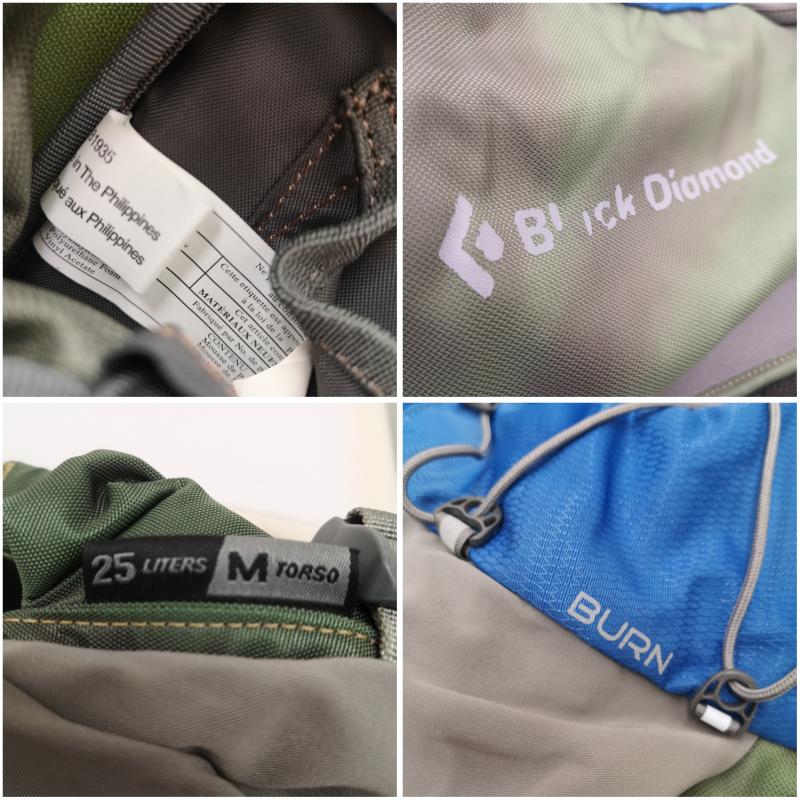 古着 USED リュックサック、デイパック リュックサック、デイバッグ Black Diamond BURN 25L リュック バックパック ナイロン - 青 / ブルー / blue X オリーブグリーン / オリーブグリーン / メンズ USED 古着 中古 50138880