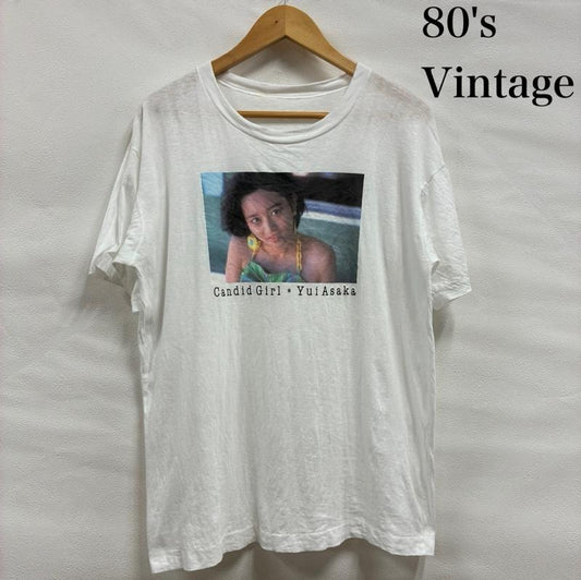 ヴィンテージ VINTAGE Tシャツ 半袖 浅香唯 80 s 1988年 当時物 Candid Girl 非売品 シングルステッチ 半袖 フォト Tシャツ - プリント 白 / ホワイト / white メンズ USED 古着 中古 50138891
