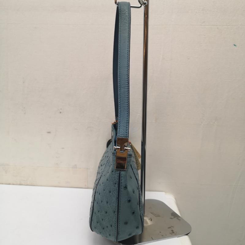 古着 USED ハンドバッグ ハンドバッグ サンポウ sanpo JRA レザー ハンドバッグ ミニバッグ 手持ち鞄 肩掛け オーストリッチ - 青 / ブルー / blue レディース USED 古着 中古 50138903