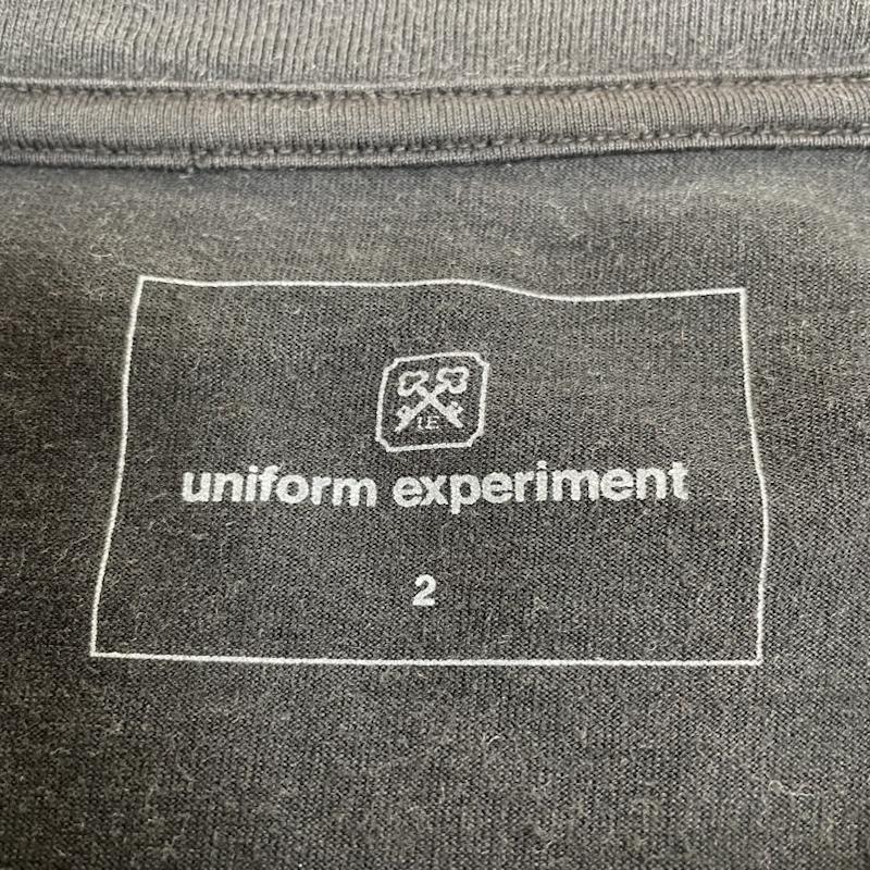 ユニフォームエクスペリメント uniform experiment Tシャツ 半袖 MILITARY TAG T-SHIRT 半袖 Tシャツ Shirt ロゴ プリント クルーネック シャツ カットソー UE-101087 2 ロゴ、文字 X プリント 黒 / ブラック / black メンズ USED 古着 中古 50138957