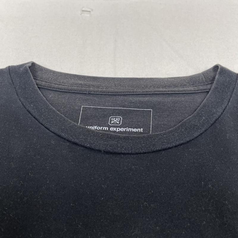 ユニフォームエクスペリメント uniform experiment Tシャツ 半袖 MILITARY TAG T-SHIRT 半袖 Tシャツ Shirt ロゴ プリント クルーネック シャツ カットソー UE-101087 2 ロゴ、文字 X プリント 黒 / ブラック / black メンズ USED 古着 中古 50138957