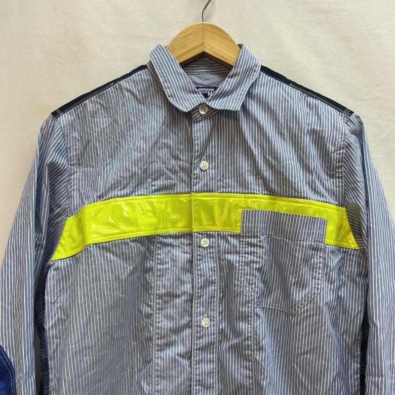 コムデギャルソン・ジュンヤワタナベマン COMME des GARCONS JUNYA WATANABE MAN シャツ、ブラウス 長袖 チェック ストライプ 切替 シャツ WB-B008 AD2018 XS 青 / ブルー / blue メンズ USED 古着 中古 50138975
