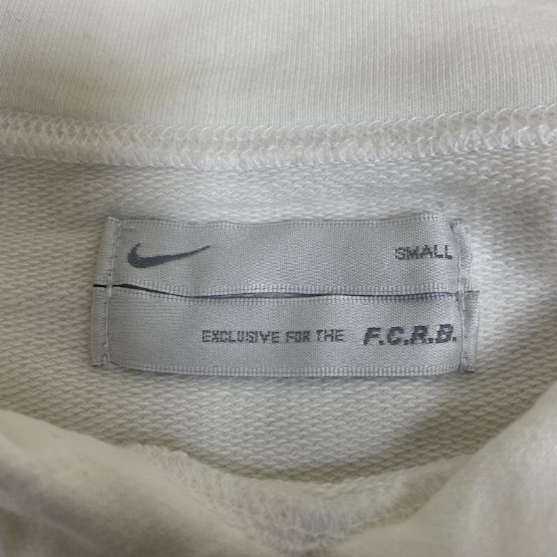 エフシーアールビー F.C.R.B. パーカー 七分袖 NIKE コラボ 5分 7分丈 パーカー フーディー ロゴ ビッグプリント 袖カットオフ 396346-100 S ロゴ、文字 X プリント 白 / ホワイト / white メンズ USED 古着 中古 50138984