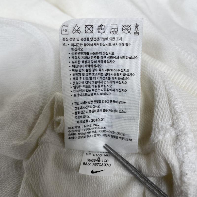 エフシーアールビー F.C.R.B. パーカー 七分袖 NIKE コラボ 5分 7分丈 パーカー フーディー ロゴ ビッグプリント 袖カットオフ 396346-100 S ロゴ、文字 X プリント 白 / ホワイト / white メンズ USED 古着 中古 50138984