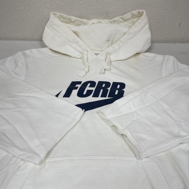 エフシーアールビー F.C.R.B. パーカー 七分袖 NIKE コラボ 5分 7分丈 パーカー フーディー ロゴ ビッグプリント 袖カットオフ 396346-100 S ロゴ、文字 X プリント 白 / ホワイト / white メンズ USED 古着 中古 50138984