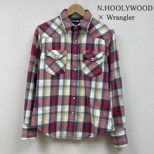 エヌハリウッド N.HOOLYWOOD シャツ、ブラウス 長袖 Wrangler コラボ 長袖 ネルシャツ チェック スナップボタン 厚手 ウエスタン 胸元ロゴ 刺繍 S9093 S チェック X ロゴ、文字 X 刺繍 マルチカラー / マルチカラー / multicolor メンズ USED 古着 中古 50138990