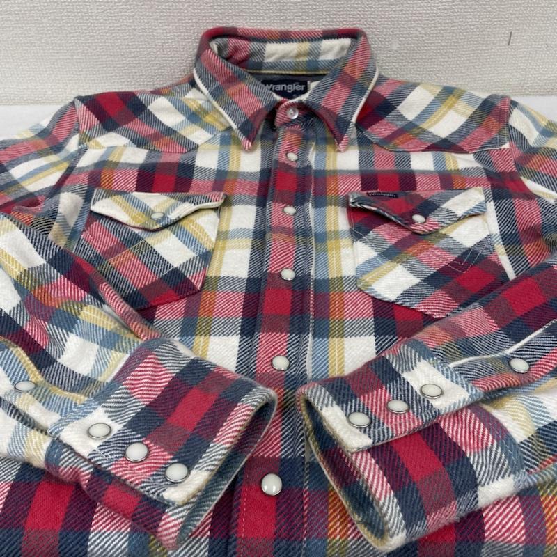エヌハリウッド N.HOOLYWOOD シャツ、ブラウス 長袖 Wrangler コラボ 長袖 ネルシャツ チェック スナップボタン 厚手 ウエスタン 胸元ロゴ 刺繍 S9093 S チェック X ロゴ、文字 X 刺繍 マルチカラー / マルチカラー / multicolor メンズ USED 古着 中古 50138990