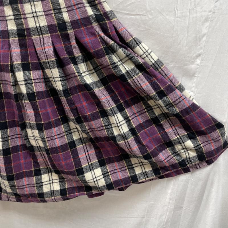 ペンドルトン PENDLETON スカート ひざ丈スカート ペンドルトン 70S USA製 チェック柄 ウール プリーツ スカート パープル 紫 ヴィンテージ M 紫 / パープル / purple レディース USED 古着 中古 50139011