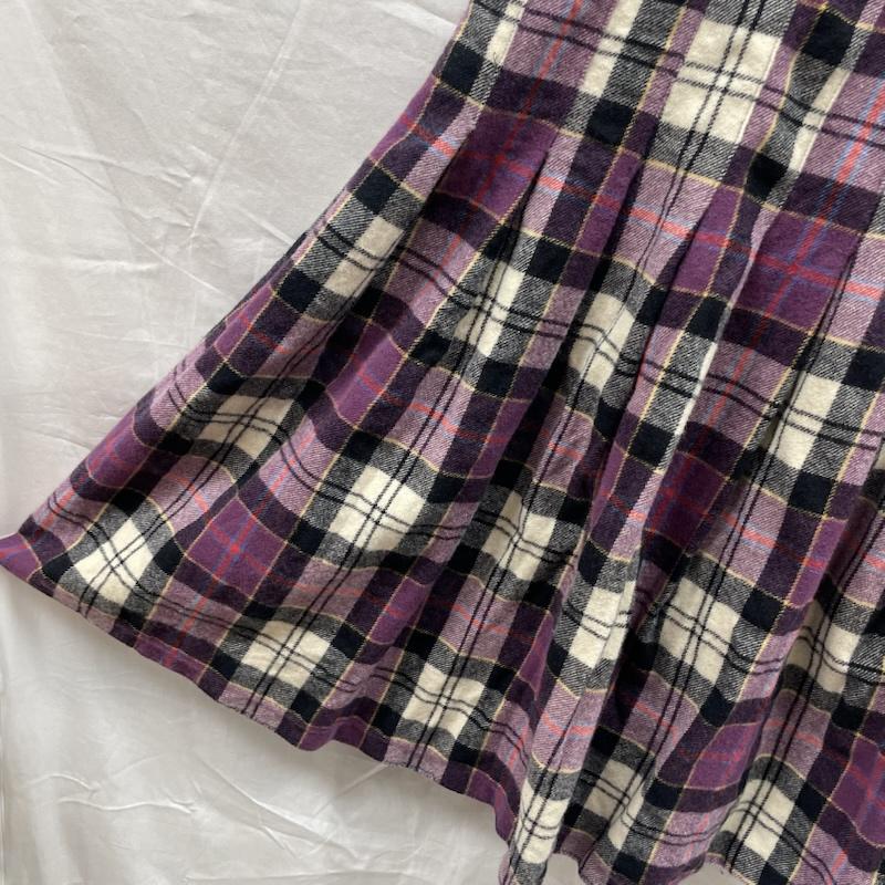 ペンドルトン PENDLETON スカート ひざ丈スカート ペンドルトン 70S USA製 チェック柄 ウール プリーツ スカート パープル 紫 ヴィンテージ M 紫 / パープル / purple レディース USED 古着 中古 50139011