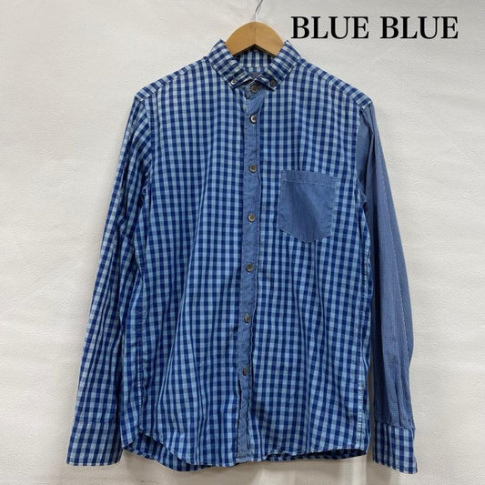 ブルーブルー BLUE BLUE シャツ、ブラウス 長袖 マルチ チェック ロングスリーブ ボタンダウン シャツ 2 チェック 青 / ブルー / blue X 水色 / ライトブルー / メンズ USED 古着 中古 50139033