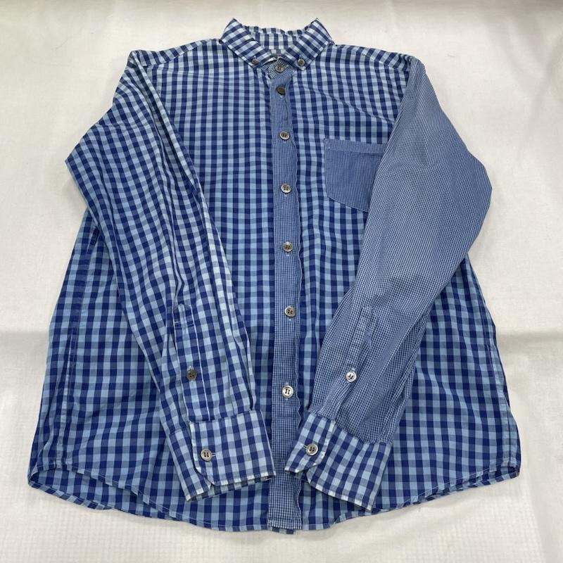 ブルーブルー BLUE BLUE シャツ、ブラウス 長袖 マルチ チェック ロングスリーブ ボタンダウン シャツ 2 チェック 青 / ブルー / blue X 水色 / ライトブルー / メンズ USED 古着 中古 50139033
